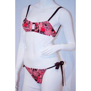 NINA RICCI Bikini Set COEUR  JOIE Swimwear BATHING SUIT Beachwear BROWN Pinks